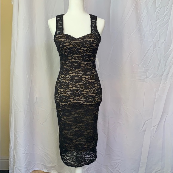 January 7 Dresses & Skirts - Black lace dress